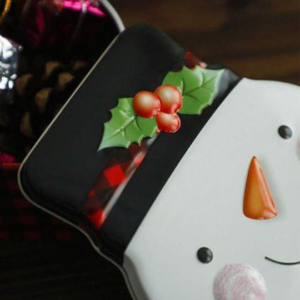 Imaginea din Cutie din tablă pentru prăjituri de Crăciun - om de zăpadă
