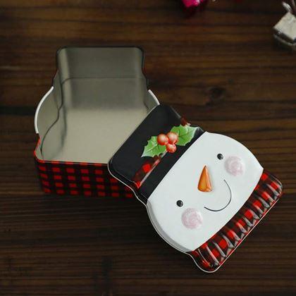 Imaginea din Cutie din tablă pentru prăjituri de Crăciun - om de zăpadă