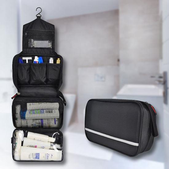 Imaginea din Organizator de cosmetice suspendat pentru călătorii - negru