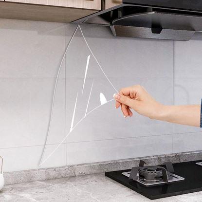 Imaginea Folie statică transparentă de protecție și lavabilă pentru perete 60x200 cm