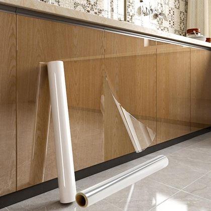 Imaginea din Folie statică transparentă de protecție și lavabilă pentru perete 60x200 cm