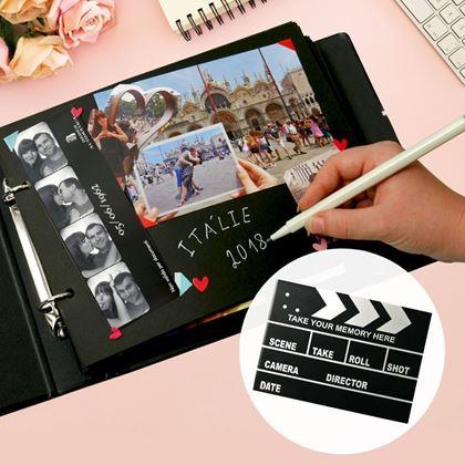 Imaginea din Jurnal de experiențe/album foto clapetă de film + set creativ de autocolante