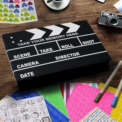 Imaginea din Jurnal de experiențe/album foto clapetă de film + set creativ de autocolante