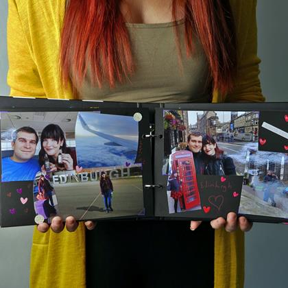 Imaginea din Jurnal de experiențe/album foto clapetă de film + set creativ de autocolante