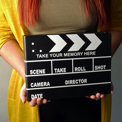 Imaginea din Jurnal de experiențe/album foto clapetă de film + set creativ de autocolante