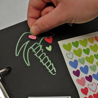 Imaginea din Jurnal de experiențe/album foto clapetă de film + set creativ de autocolante