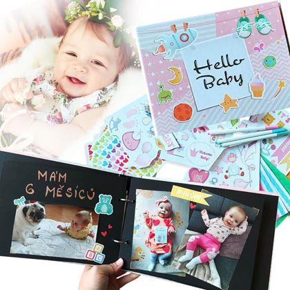 Imaginea din Album foto pentru bebeluși + set de autocolante creative