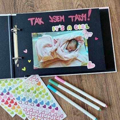 Imaginea din Album foto pentru copii + set creativ cu autocolante