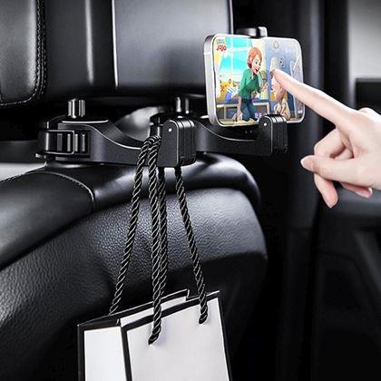 Imaginea din Multifunkční háček/držák telefonu do auta za opěrku