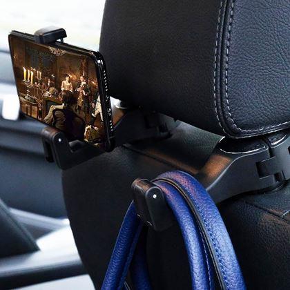 Imaginea din Multifunkční háček/držák telefonu do auta za opěrku