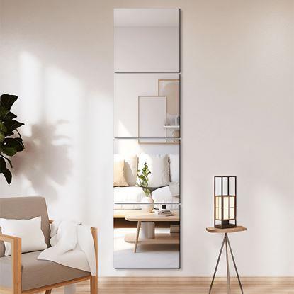 Imaginea Plăci de oglindă autoadezive 20x20 cm, 4 bucăți