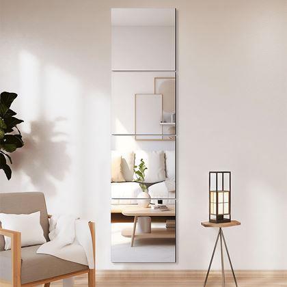 Imaginea din Plăci de oglindă autoadezive 20x20 cm, 4 bucăți