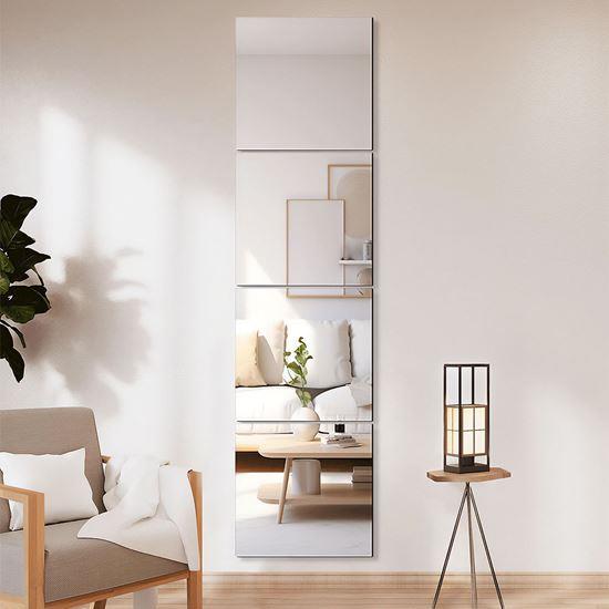 Imaginea din Plăci de oglindă autoadezive 20x20 cm, 4 bucăți