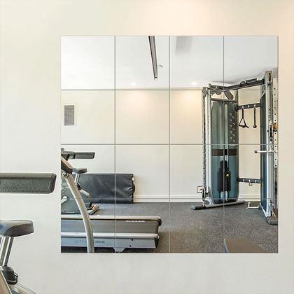 Imaginea din Plăci de oglindă autoadezive 20x20 cm, 4 bucăți