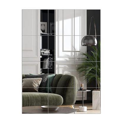 Imaginea Plăci de oglindă autoadezive 20x20 cm, 4 bucăți