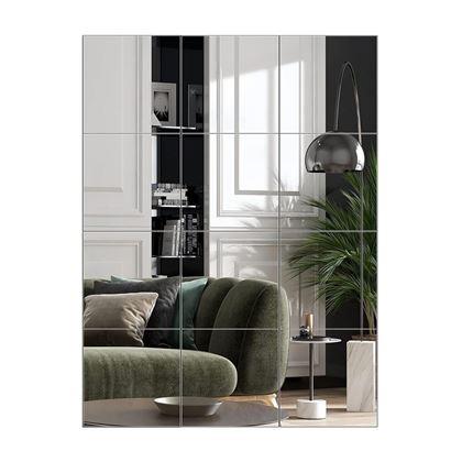 Imaginea din Plăci de oglindă autoadezive 20x20 cm, 4 bucăți