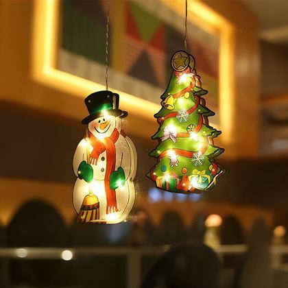 Imaginea din Decorațiune LED luminoasă pentru fereastră - om de zăpadă