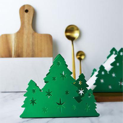 Imaginea Suport metalic pentru șervețele - brad de Crăciun