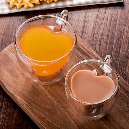 Imaginea din Cană din sticlă cu perete dublu - inimioară