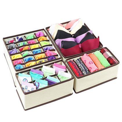 Imaginea din Organizator pliabil pentru lenjerie intimă - set de 4 bucăți