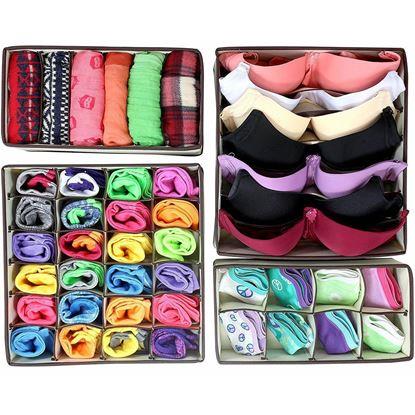 Imaginea Organizator pliabil pentru lenjerie intimă - set de 4 bucăți