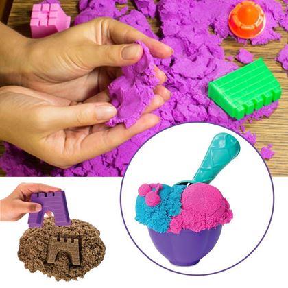 Imaginea din Set mega de nisip modelator lichid 2000 g - găleată din plastic