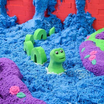 Imaginea din Set mega de nisip modelator lichid 2000 g - găleată din plastic