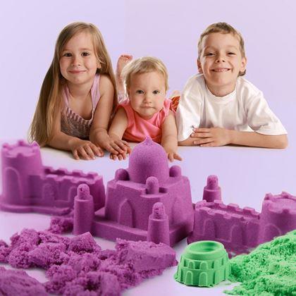 Imaginea din Set mega de nisip modelator lichid 2000 g - găleată din plastic