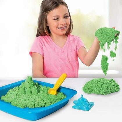 Imaginea din Set mega de nisip modelator lichid 2000 g - găleată din plastic