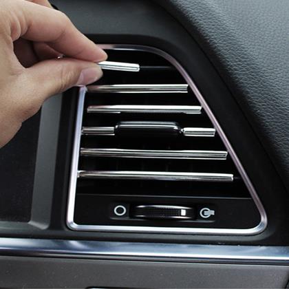 Imaginea din Benzii decorative pentru grila de ventilație 10 buc  -  argintiu