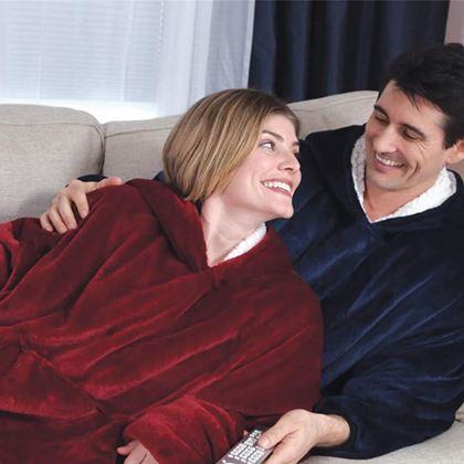 Imaginea din Pătură cu mâneci confortabilă  -  vin