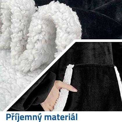 Imaginea din Pătură cu mâneci confortabilă  -  neagră