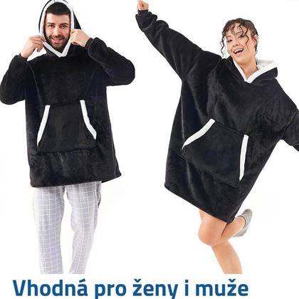 Imaginea din Pătură cu mâneci confortabilă  -  neagră