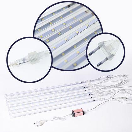 Imaginea din Iluminat de Crăciun cu fulgi căzători  -  lumină rece