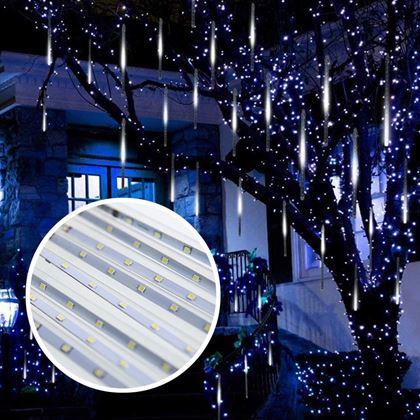 Imaginea din Iluminat de Crăciun cu fulgi căzători  -  lumină rece