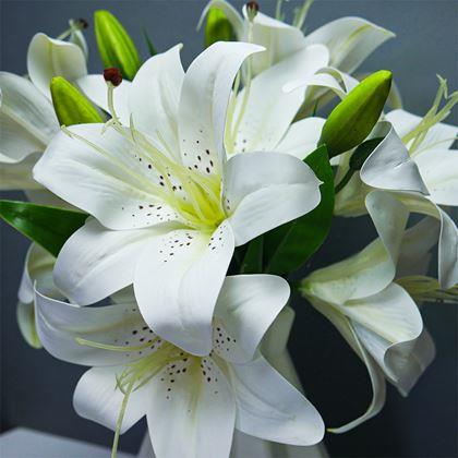 Imaginea din Buchet artificial de crini - alb