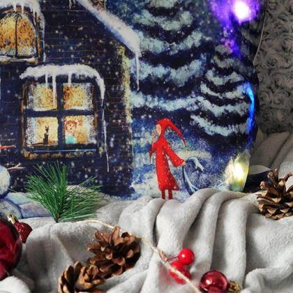 Imaginea din Pernă luminoasă de Crăciun  -  cabana de Craciun