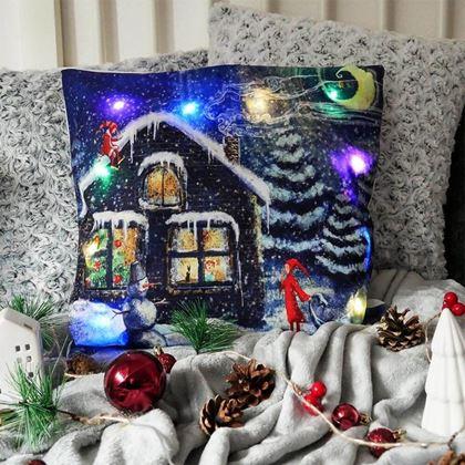 Imaginea din Pernă luminoasă de Crăciun  -  cabana de Craciun