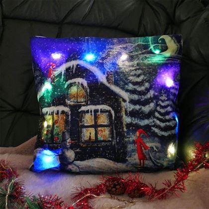 Imaginea din Pernă luminoasă de Crăciun  -  cabana de Craciun