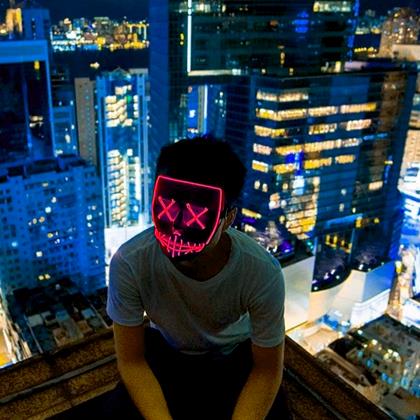 Imaginea din Mască înspâimăntătoare luminoasă  -  roșie