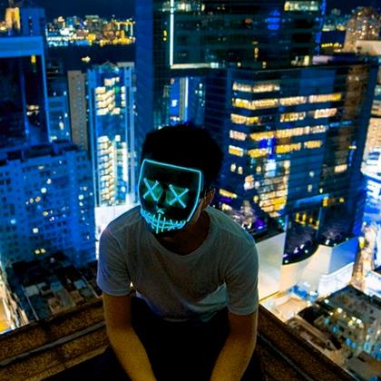 Imaginea din Mască înspâimăntătoare luminoasă  -  albastru