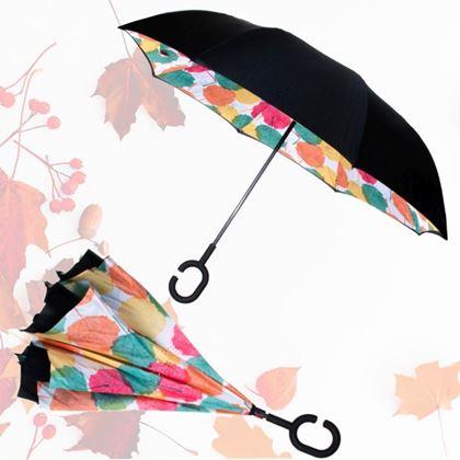 Imaginea din Umbrelă cu închidere inversă  -  frunze de toamnă