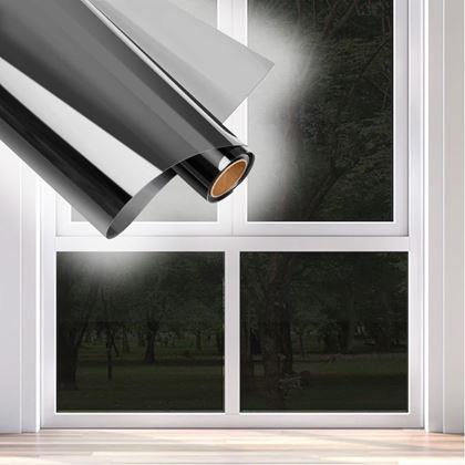 Imaginea din Folie oglindă pentru ferestre 200 cm  -  negru