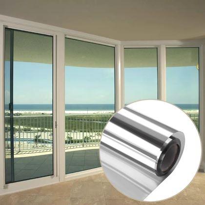 Imaginea din Folie oglindă pentru ferestre 200 cm  -  argintie