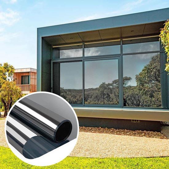 Imaginea din Folie oglindă pentru ferestre 200 cm  -  Gri