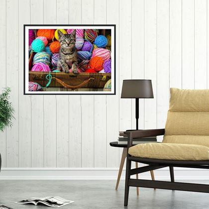 Imaginea din Pictură cu diamante  -  pisoi