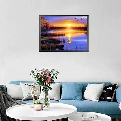 Imaginea din Pictură cu diamante  -  apus de soare