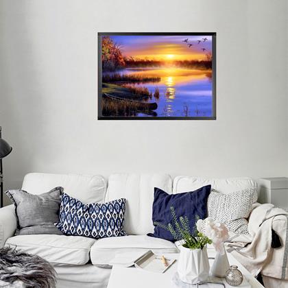 Imaginea din Pictură cu diamante  -  apus de soare