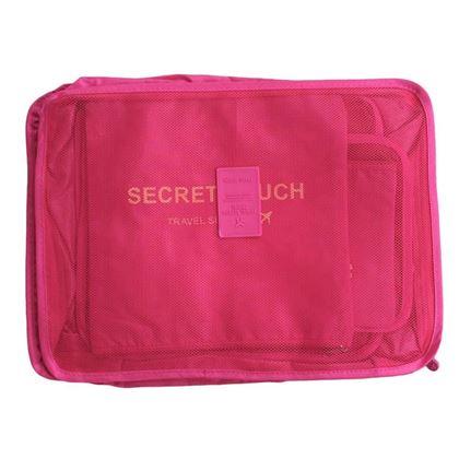 Imaginea din Set organizatoare de călătorie pentru bagaj – albastru deschis -  roz portocaliu