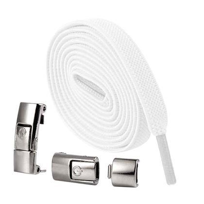 Imaginea din Șireturi fără legare, cu sistem de închidere click - alb